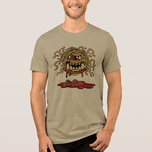 Das fliegende Spaghetti-Monster Tri-Blend Shirt (Vorderseite)