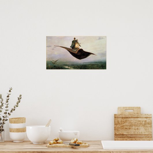 Das Fliegerteppich Fantasy Art Poster Print (Küche)