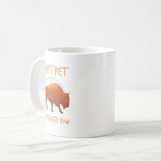 Das fließende Kuh Bison Buffalo National nicht ess Kaffeetasse (Vorderseite Links)