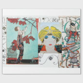 DAS FLIGHTLOSE GEBÄUDE, ART DECO SCHÖNHEIT KOSTEN GESCHENKPAPIER (Flach)