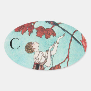 DAS FLIGHTLOSE, SCHÖNE SCHÖNHEITSENTWICKLER OVALE OVALER AUFKLEBER