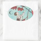 DAS FLIGHTLOSE, SCHÖNE SCHÖNHEITSENTWICKLER OVALE OVALER AUFKLEBER (Tasche)