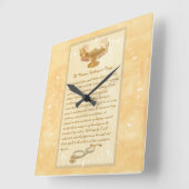 Das Florenzer Nachtigall-Versprechen Quadratische Wanduhr (Winkel)