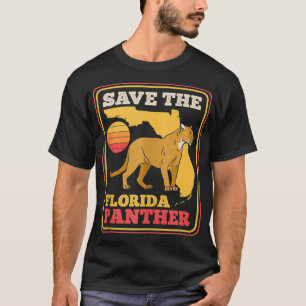Das Florida Panther Retro Wildlife Cougar gerettet T-Shirt