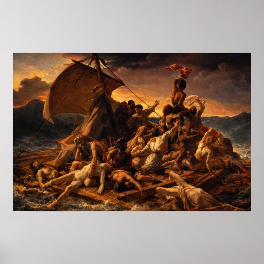 Das Floß der Medusa von Théodore Géricault Poster (Vorne)