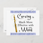 Das Fluchen ist mit einem Zauberstab effektiver Postkarte (Vorne/Hinten)