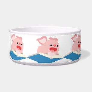 Das Flug-Buch und der Cartoon-Schweinekuchen Napf