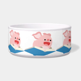Das Flug-Buch und der Cartoon-Schweinekuchen Napf