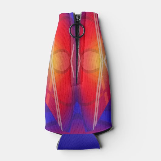 Das Flügeln von Neon Layered Abstract Design Flaschenkühler (Rückseite)