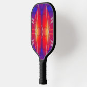 Das Flügeln von Neon Layered Abstract Design Pickleball Schläger (Links)