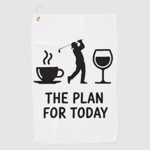 Das Flugzeug für heute Lustiger Golf Wein Kaffee G Golfhandtuch