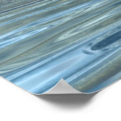 Das flüssige metallische Spherposter Poster (Ecke)