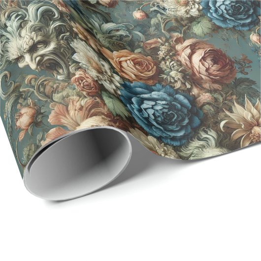 Das Flüstern, das das Messer spitzte - Barockflo Geschenkpapier (Rolleneckpunkt)