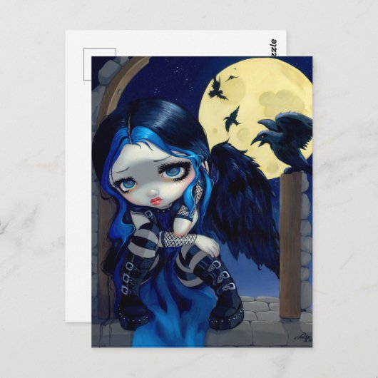 "Das flüsterte Wort, 'Lenore!" Postkarte (Vorne/Hinten)