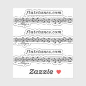 Das flutetunes.com Logo Aufkleber (Blatt)