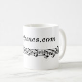 Das flutetunes.com-Logo Kaffeetasse (VorderseiteRechts)