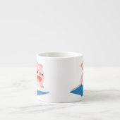 Das Flying Book and Cartoon Pig Espresso Tasse (Vorderseite)