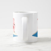 Das Flying Book und die Cartoon Pig Jumbo-Tasse (Rückseite)