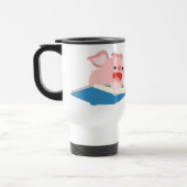Das Flying Book und die Cartoon Pig-Tasse Reisebecher (Links)