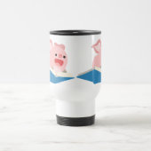 Das Flying Book und die Cartoon Pig-Tasse Reisebecher (Mittel)