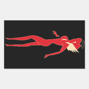 Das Flying Tigers - der Engel der Hölle Rechteckiger Aufkleber