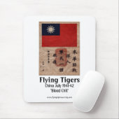 Das Flying Tigers Mausunterlage - Blut-Zettel Mousepad (Mit Mouse)