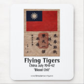 Das Flying Tigers Mausunterlage - Blut-Zettel Mousepad (Vorne)