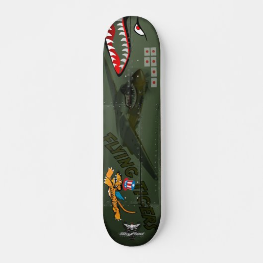 Das Flying Tigers P-40 Skateboard (Vorne)