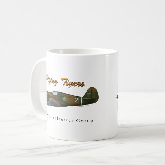 Das Flying Tigers P-40B Kaffeetasse (Vorderseite Links)