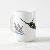 Das Flying Tigers P-40B Warhawk Kaffee-Tasse Kaffeetasse (Vorderseite Links)