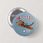 Das Flying Tigers WWII Nasen-Kunst Button (Vorne & Hinten)