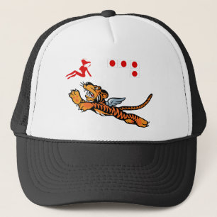 Das Flying Tigers WWII Nasen-Kunst Truckerkappe
