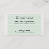 Das Fondue der Flora im Grün Visitenkarte (Rückseite)