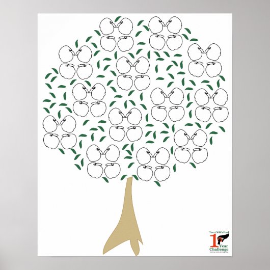 Das "Food 1 Year Challenge Tracking Poster" Ihres  Poster (Vorne)