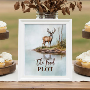 Das Food Plot Jagd Party Food Table Sign Poster