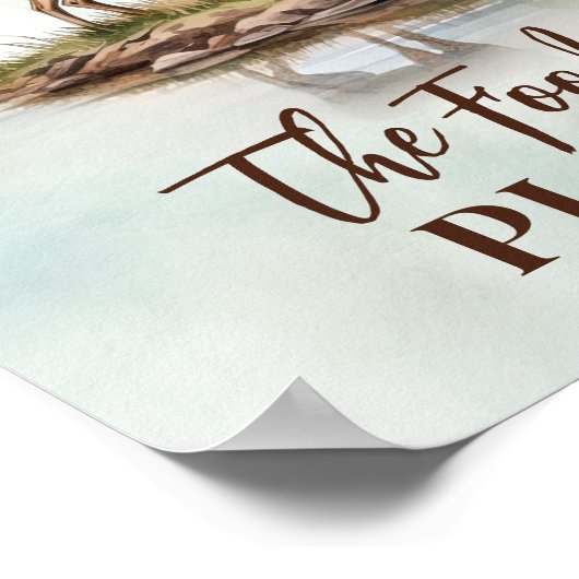 Das Food Plot Jagd Party Food Table Sign Poster (Ecke)