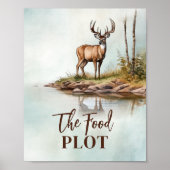 Das Food Plot Jagd Party Food Table Sign Poster (Vorne)