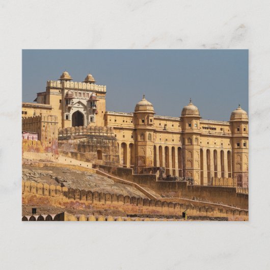 Das Fort Amber bei Jaipur in Indien Postkarte (Vorderseite)