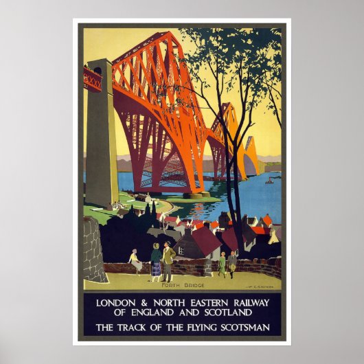 Das Forth Bridge Vintage Travel Poster (Vorne)