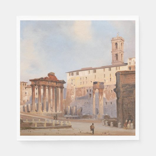 Das Forum der Antike (von Ippolito Caffi) Serviette (Vorderseite)