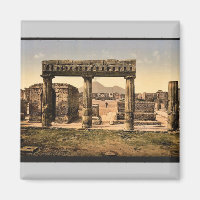 Das Forum, Pompeji, Italien Vintag Fotochrom