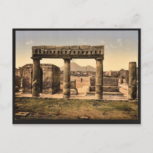 Das Forum, Pompeji, Italien Vintag Fotochrom Postkarte (Vorderseite)