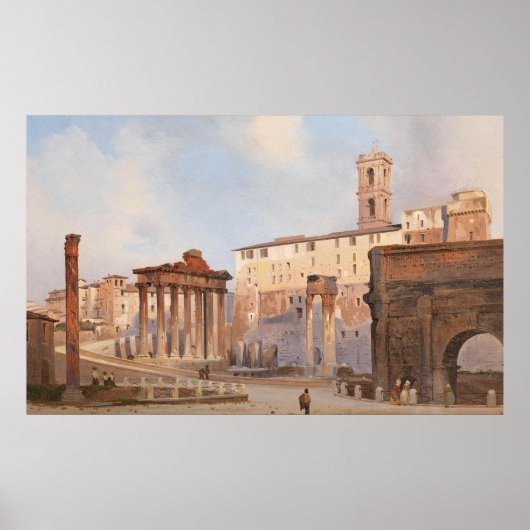 Das Forum Romanum mit dem Konstantiner Bogen Poster (Vorne)