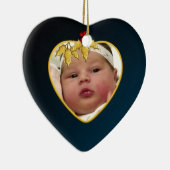 Das Foto-Andenken-Weihnachtsverzierung des Babys Keramik Ornament (Rechts)