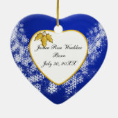 Das Foto-Andenken-Weihnachtsverzierung des Babys Keramikornament (Hinten)