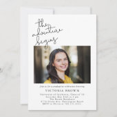 Das Foto der Abenteuer beginnt mit der Graduierten Einladung (Vorderseite)