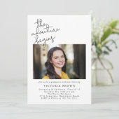 Das Foto der Abenteuer beginnt mit der Graduierten Einladung (Stehend Vorderseite)