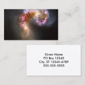 Das Foto der Antennengalaxien Visitenkarte (Vorne/Hinten)