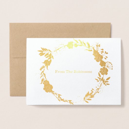 Das Foto der besten Wünsche in Gold Foil-Schrift Folienkarte (Rückseite mit Umschlag)