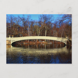 Das Foto der Bow Bridge des Central Park Postkarte
